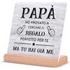 Niyewsor Regalo Papà, Regalo per Papà Targhe Decorativo, Idee Regalos Compleanno, Festa del Papà Regali per Papa da Figlia Figlio