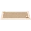 Corredocasa Runner Tavola 40x120 in Tessuto Effetto Juta con Balza e Fiocco, Made in Italy - Runner Tinta Unita Decorativo per Tavolo - Classico Rustico Country (Runner 40x120cm, Corda)