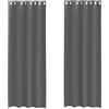 vidaXL Tende in Voile con Occhielli 2 pz Grigio Scuro 140x260 cm, Tenda a Rete, Tenda Trasparente, Voile per Finestra, Trattamento Finestra
