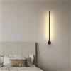 TZSMUM Moderna LED Lampada a Muro Lineare Interno Applique da Parete Ruotabile a 350° Lampada da Parete 2700K/4500K/6500K Acrilico Lunga Alluminio per Soggiorno Scala Corridoio (Nero Luce Calda,40cm)