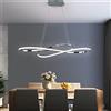 Lanekd LED Lampadario soggiorno a sospensione, L100cm 48W Lampada a Tavolo da Pranzo Cucina Lampadari Moderna Regolabile Altezza Lampada a Sospensione Ufficio Bagno Sala Soffitto Lampade 6500K luce bianca