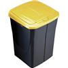 M home by Mazzei Mondex M-Home EcoBin - Pattumiera per Il Riciclaggio, con Sistema di aggancio Connect Ready, Plastica, Anthracite/Jaune, 45L