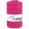 ColiNea, cordoncino in cotone con anima in cotone, intrecciato, 5mm, 100m (fuchsia, 100m)