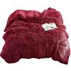 Jenny Sesal Piumone Matrimoniale Invernale Fluffy - Colore BORDEAUX- Trapunta Anallergica traspirante 100% Microfibra by Eco-pelliccia di Pile - avvolgente e caldissima per l'inverno
