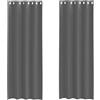vidaXL Tende in Voile con Occhielli 2 pz Grigio Scuro 140x300 cm, Tenda a Rete, Tenda Trasparente, Voile per Finestra, Trattamento Finestra