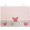 emmevi Copriforno Morbido Shabby Chic Cuori Passanti Tessuto Chiusura A Strappo Copri Forno Cucina (D)