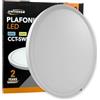 GASIASHOP SRL UNIVERSO MXDY400-30W-3C PLAFONIERA ULTRA SLIM SMD LED 30W ROTONDA 40CM IP40 COLORE NERO CCT 3 IN 1 CAMBIA COLORE LUCE