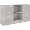 vidaXL Credenza Grigio Cemento 120x30,5x70 cm in Legno Multistrato