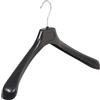 Generic Grucce, Appendiabiti, Cappotto, Costume, Set di 10 pezzi, Plastica, Nero, Spalline Larghe, Giacca, Gancio girevole a 360°, 48 cm (LS48_00/10)