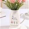Jeweidea Vaso in Ceramica Personalizzato con Nome Inciso, Regalo per Mamma, Regalo per Nonna, Regalo per Festa della Mamma, Vaso Bianco Tavola da Pranzo, Soggiorno, Decorazione Casa (Stile 10)