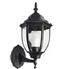 Vetrine inrete Vetrineinrete® Lanterna da giardino stile retrò lampada a parete antica applique a muro per illuminazione esterni ed interni ES09 (Nero) G52