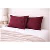 GBiancheria Coppia Federe Cotone 52x82 cm 57 Fili con Bottoni, Bordeaux