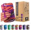 MeriWoolArt Corda Macramè 3mm 200m - Fil di Cotone Colorato - Spago Macrame di Corda Singola - Filato Morbido Macramè Cotone Riciclato Oeko-Tex - Fai da te Macramè Arredamento per Casa Boho
