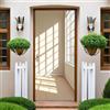Generic Adesivi Porte Interne 77 x 200 cm Luce del sole attraverso la finestra Adesivi Murali Per Porte PVC Autoadesivo Impermeabile per la Porta Della Camera da Letto del Soggiorno Decor Domestica