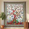 THE ART BOX Albero della Vita Psichedelico da Appendere Parete Grande Arazzo Bianco - 230x210 cm Cotone Indiano Hippie Arazzi Estetici per Arredamento Casa