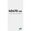 yd. yd, cornici per foto 40x70 cm - Cornice per foto in plastica con vetro acrilico - Qualità eccellente -Bianco ad alta lucentezza- Vetro resistente ai raggi UV - Anti-riflessione - Annecy,