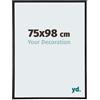 yd. Your Decoration - Cornice Puzzle 75x98 - Nero Opaco - Cornice Puzzle 1500-2000 pezzi - Plastica Cornice portafoto - Annecy