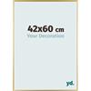 yd. Your Decoration - Cornice 42x60 cm - Oro - Cornice Decorativa Parete in Plastica con Vetro in acryl - Antiriflesso - 42x60 Cornice - Evry