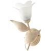 Be-Light Applique 1 Luce Ferro Battuto E Vetro Avorio E Oro