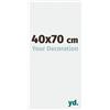 yd. Your Decoration - Cornice 40x70 cm - Bianco Lucente - Cornice Decorativa Parete in Plastica con Vetro in acryl - Antiriflesso - 40x70 Cornice - Evry