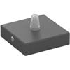 Top Light Rosone Quadrato Metallo Antracite 1 Foro 8X8Cm