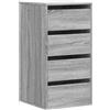 vidaXL Cassettiera Angolare Grigio Sonoma 40x41x76cm Legno Multistrato, Mobile con cassetti, armadietto con cassetti, portaoggetti con cassetti