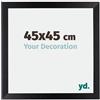 yd. Your Decoration - Cornice 45x45 cm - Nero Opaco - Decorativa Parete in Legno con Vetro in acryl - Antiriflesso - 45x45 Cornice - Mura