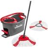Vileda EasyWring & Clean Komplett Ersatzbezug EasyWring e Clean Set Completo + Rivestimento di Ricambio Turbo, Metallo, Rosso/Grigio, 48,6 x 29,6 cm