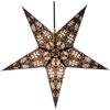 GURU SHOP Pieghevole Avvento Stella di Carta Illuminata, Poinsettia 60 cm - Anubis Nero, Stelle di Carta - Multicolore