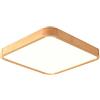 DOGACA Di Legno Plafoniera Fxture Moderno LED Opalino Acrilico Ombra Lampada Da Soffitto Con Telecomando Quadrato Incasso Lampada Da Soffitto Per Soggiorno Camera Cucina-Luce calda 50 * 50cm