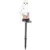 AMONIDA Luci Solari Da Giardino, Cella Solare Amorfa 2V 80MA Lampada Da Terra a Forma Di Gufo Luci Esterno Energia Solare Luci Giardino Energia Solare per Corridoio del Giardino (Bianco)