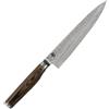 KAI Shun Premier Tim Mälzer coltello universale giapponese lunghezza lama 16,5 cm - nucleo VG-MAX 61 HRC, 32 strati di damasco lucidato a specchio - legno Pakka marrone medio - superficie martellata