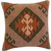 Trade Star Federa per cuscino indiano Kilim, 70% iuta, 30% lana, vintage, stile bohémien, decorazione orientale, cuscino decorativo intrecciato a mano, 45,7 x 45,7 cm (modello 4)