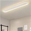 GZZBMY Metallo Plafoniera LED Rettangolare 24W Lampada da Soffitto Moderna Alluminio Iluminazioni da Plafoniere 100W Equivalente Illuminazione per Soggiorno Camera da Letto (Bianco Luce Neutra,120CM)