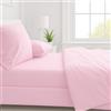 Corredocasa - Completo Lenzuola in Microfibra, Set Letto con Lenzuolo sotto, Lenzuolo sopra e Federe in Tinta Unita (Matrimoniale Rosa)