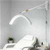 vnmudzeo Lampada A Mezzaluna da Parete da 23 Pollici, Colore E Luminosità Regolabili, Luce A Mezzaluna Professionale per Estetista/Salone Unghie, per Extension Ciglia White