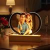 Smile lab Lampada Personalizzata con Foto, Elegante Lampada LED 3D in Acrilico in Stile Cartone Animato, Regali San Valentino per Lui e Lei, Regali personalizzabili per Coppia, Fidanzata e Amici