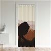 Loussiesd Leone 150x203cm Tenda Copri Porta dell'Armadio Safari, Tenda per Porta Privacy Bambini Ultra Morbida 3D Motivo Animale Selvatico, Divisorio per Ambienti Tenda Copertura Rosso Marrone