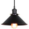 iDEGU Lampada a Sospensione Industriale Vintage Lampadario Stile Edison E27 Plafoniera in Metallo Lampada da Soffitto Retrò per Sala da Pranzo Soggiorno Cucina Ristorante, Nero (Solo, 26cm)