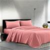IlGruppone Completo Lenzuola Matrimoniale 100% Cotone Percalle 210 Tc Certificato OEKO-TEX Confezionato in Italia Lenzuolo con Angoli Maxi 30 cm, 2 Federe con Patella - Orchidea
