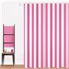 GCIREC Tenda Doccia, 180x240cm, Rosa e Bianco Minimalismo Moderno Strisce Verticali Impermeabile Tessuto Macchina Lavabile Tenda da Bagno con Ganci