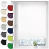 Sonello Tenda a rullo oscurante Klemmfix senza Forare 70cm x 150cm bianco, tenda avvolgibile oscurante con morsetti e con catenella per finestre e porte, Blackout, opaco, Protezione Solare