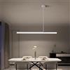 TAOEZXK 48W Dimmerabile Moderno LED Lampadario a Sospensione con Telecomando, Tavolo da Pranzo Lineare Design Cucina Lampada a Sospensione per Sala da Pranzo Soggiorno Ufficio Camera da letto (Bianco, 100cm)