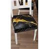 PETTI Artigiani Italiani - Cuscini Sedie Cucina Set da 2, Effetto Marmo Nero 40x40 cm, Coprisedie Quadrati con Elastico per Sala da Pranzo in Microfibra, 100% Made in italiani