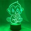 JoyLamp Scimmia - Lampada a LED con luce notturna, 16 colori + telecomando, decorazione della camera da letto, luci animali