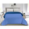 BANZAII TEXTILE INNOVATOR ONLINE Banzaii Trapuntino Una Piazza e Mezza 220x260 cm Primaverile Estivo, Copriletto Una Piazza e Mezza Double Face, Trapunta Estiva Leggera Made in Italy - Blu/Avio