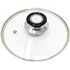 vetrine inrete Vetrineinrete® Coperchio in vetro temperato per pentole padelle con foro vapore 16 18 20 24 26 28 30 32 cm bordo acciaio (Ø28) P5