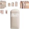 Generico Borsa porta abiti salvaspazio con cerniera autocompressiva, organizer per armadio e contenitore per piumini, sacchetti porta abiti antipolvere, sacchetti a compressione (Beige, XL)