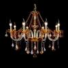 Generic Europeo Cristallo Candela Lampada a Ciondolo Lusso Soggiorno Ristorante Camera da Letto Ragazza Camera Villa Hotel Negozio di Abbigliamento Salone di Bellezza Caffè Bar KTV Lampadario (E A 8 luci)