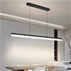 Mikeru 120cm Lampada a Sospensione Moderna a LED, Dimmerabile con 3000K/4500K/6000K 3 Colori 10%-100% Luminosità Regolabile con Telecomando Plafoniera LED Soffitto per Sala Da Pranzo